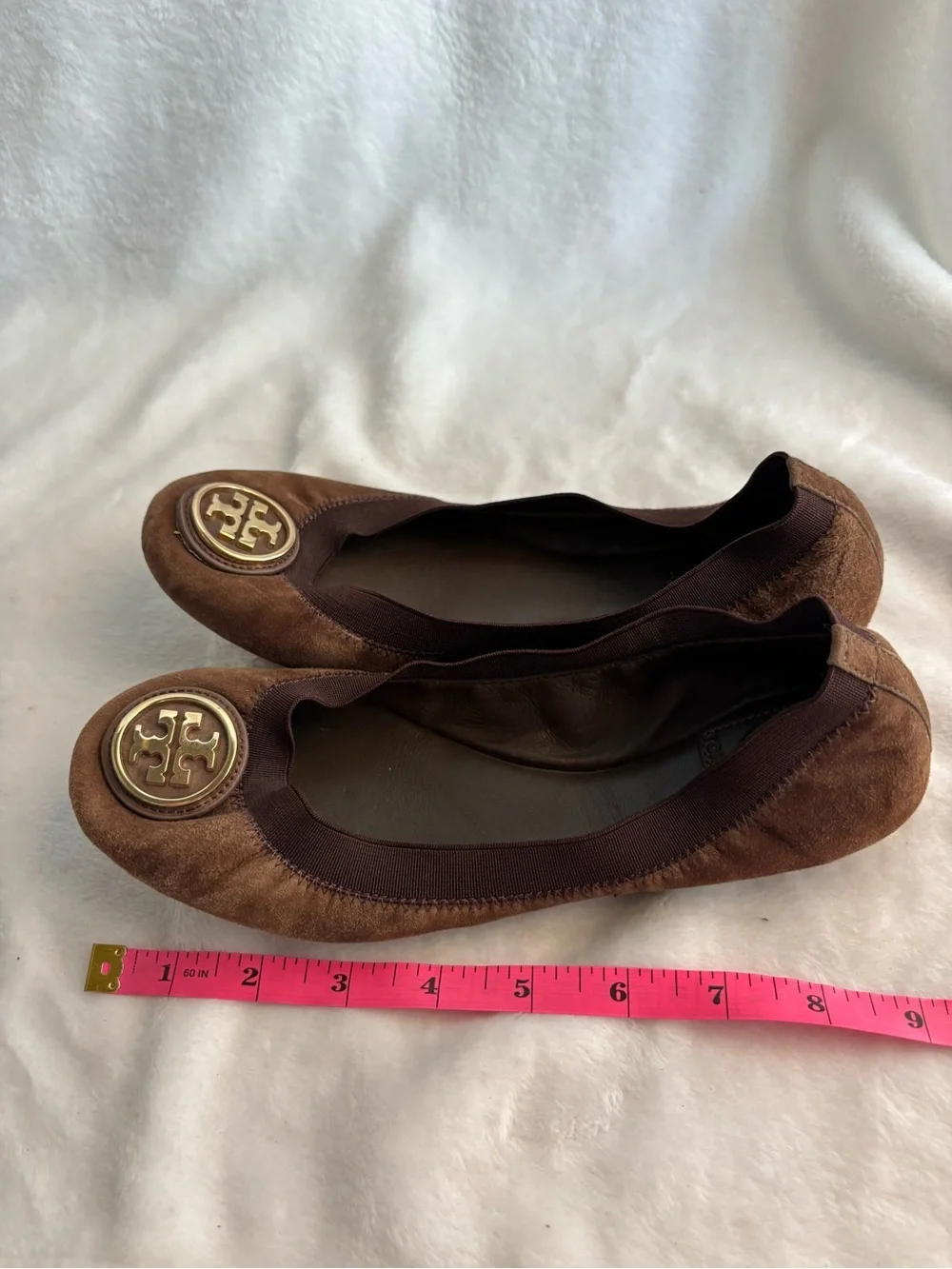 Tory Burch Caroline Ballet Flat Size 6.5M Brown